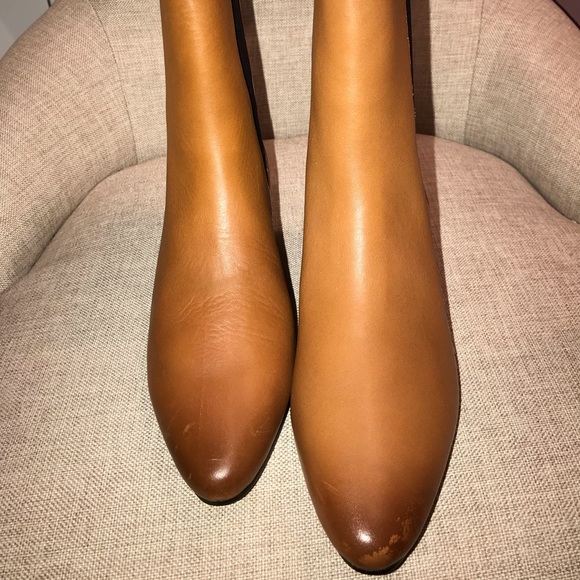 J. Crew Leather High-Shaft Stacked-Heel Boots II Size 7.5M || NWOT - Picture 2 of 8